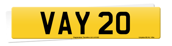 Registration number VAY 20